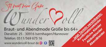 Webanzeige Wundervoll Brautmoden