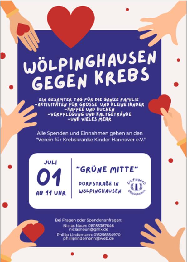 Charity-Veranstaltung „Wölpinghausen gegen Krebs“ woelpinghausen flyer charity event am 01 juli 2023